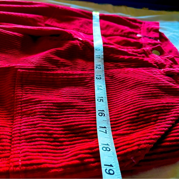 Vintage, red, wide leg, corduroy pants! - Picture 6 of 7